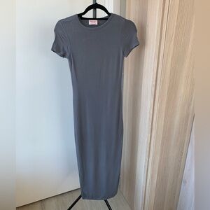 Gray Bodycon Maxi Dress